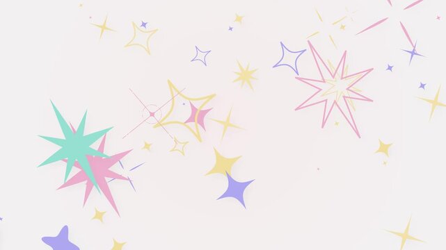 流れ星のキラキラループ背景4K