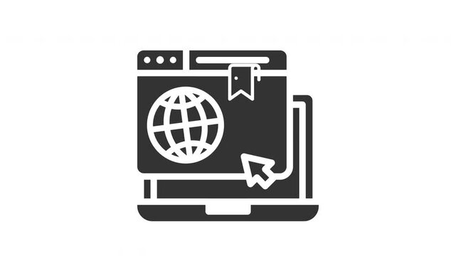 Animated bookmark page icon