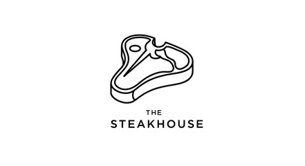 Steakhouse Logo Steak T Bone Steak.