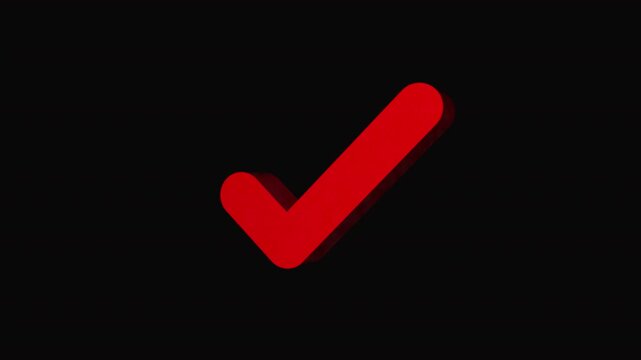 Successfully completed icon animation. Alpha matte with transparent background 4K resolution.