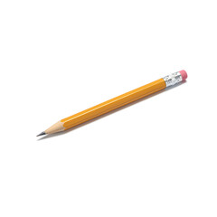 high angle view of pencil on white background