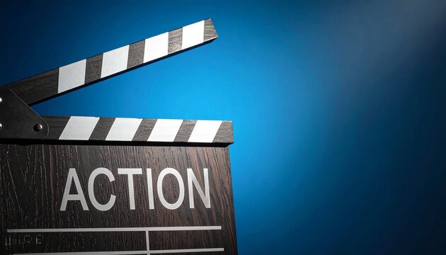 Film Clapperboard with Action Scene Start