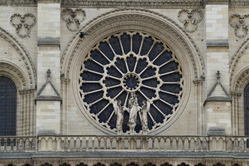 Obraz premium Rosette of Notre Dame Cathedral in Paris
