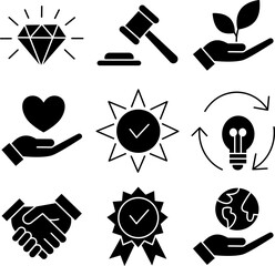 Eco Friendly Environmental Solid Icons