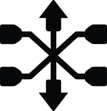 energy channel nadis crisscross silhouette vector illustration on transparent background