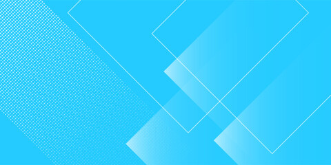 Sky blue abstract gradient background with square pattern and modern line elements.