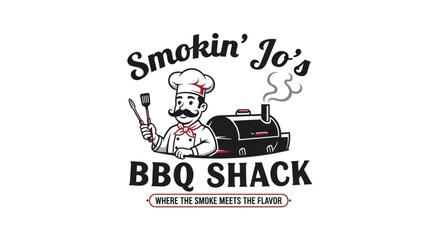 Smokin Jos BBQ Shack Logo Design.