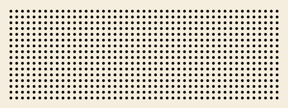 Stylized Minimalistic Pegboard with Black Circular Dots on Beige Background, Perfect Pattern for Modern Design Projects