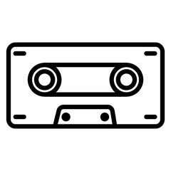 Fototapeta premium Cassette Vector Line Icon Design