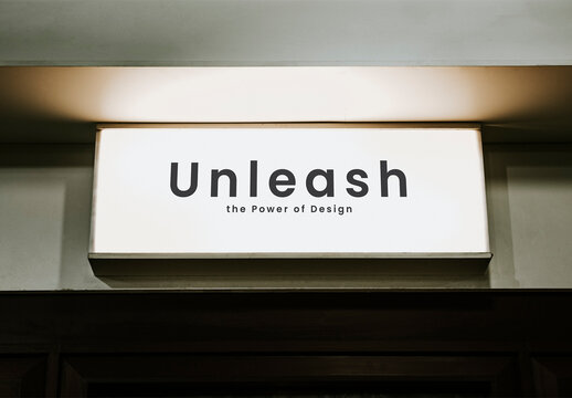 Inspiring Design Empowerment Message On Sign Mockup PSD