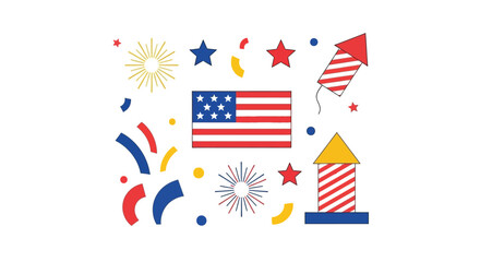 Obraz premium American Independence Day Celebration.