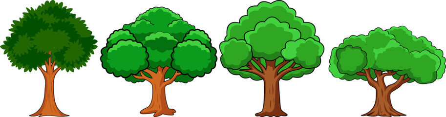 Stylized Green Tree Illustration