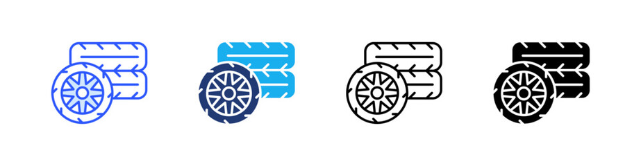Tires Multiple Style Icon Set Vector  © Uyun rokhman