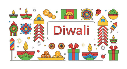 Fototapeta premium Diwali Festival Of Lights.