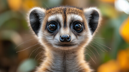 Fototapeta premium close-up portrait of a meerkat