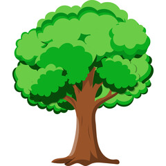 Stylized Green Tree Illustration