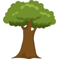 Stylized Green Tree Illustration