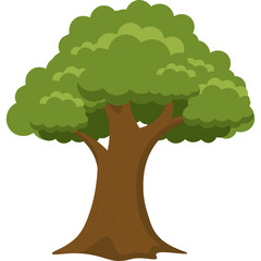 Stylized Green Tree Illustration