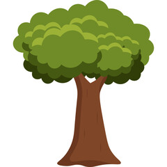 Stylized Green Tree Illustration