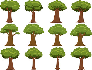 Stylized Green Tree Illustration