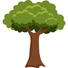 Stylized Green Tree Illustration