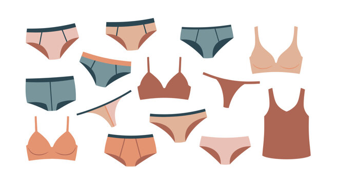 Assorted Women's Swimwear and Lingerie Set in Various Colors.