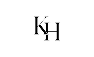 KH initial letters logo or KH monogram