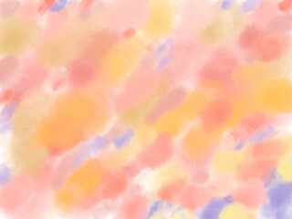 ピンクやオレンジや紫の夕焼け空のような花のような背景イラスト