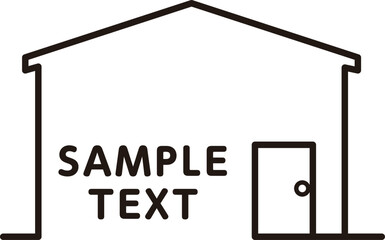 不動産バナー用シンプル住宅イラスト装飾