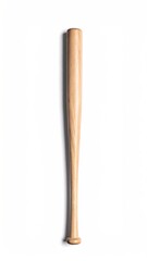 Obraz premium Wooden baseball bat casts a long shadow on white