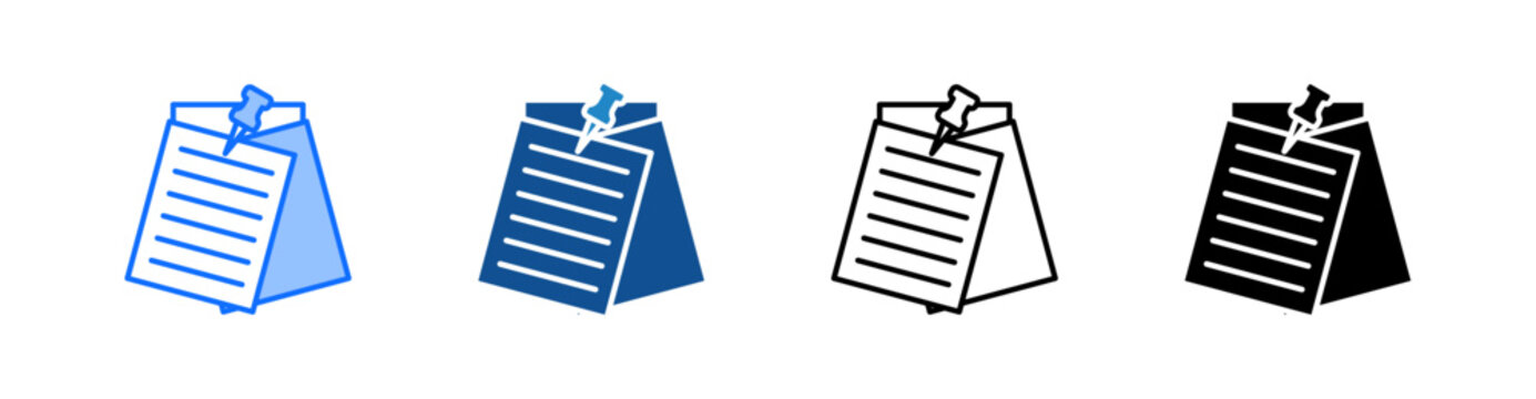 Sticky Notes Multiple Style Icon Set 