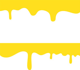 Fototapeta premium A set of melting and dripping cheese. Cheese on transparent background. leak, splash, spilled liquid.