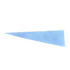 Light Blue Geometric Triangle Shape on transparent Background