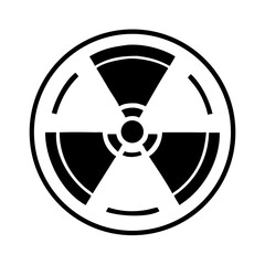 Fototapeta premium Radiation Hazard Symbol Icon – Nuclear Warning Sign