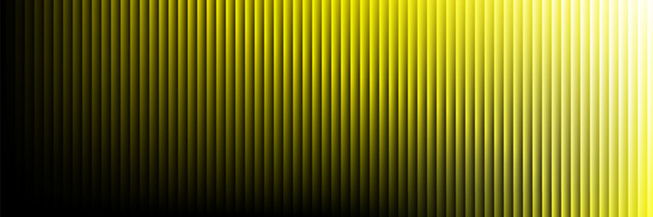 Obraz premium A dark background featuring a diagonal band of illuminated vertical golden-yellow stripes, creating a textured and gradient abstract pattern with a subtle grainy effect.