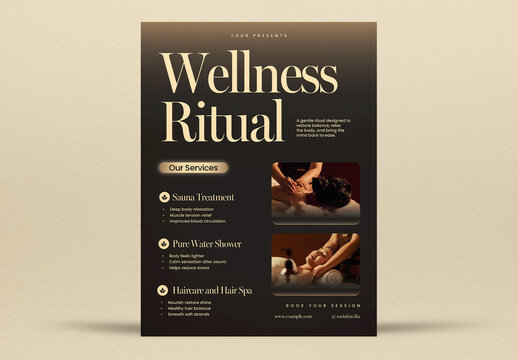 Brown Elegant Spa Flyer Layout