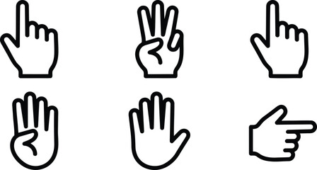 Fototapeta premium Hand gestures in american sign language