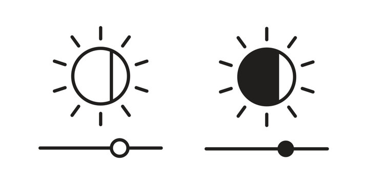 Brightness icon illustration isolated on White background, Vector icon Eps10.