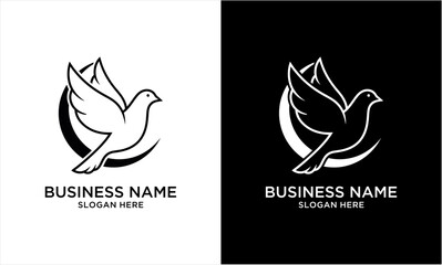 Obraz premium Elegant Dove Logo Design for Business Branding.