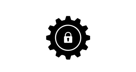 Obraz premium Secure Gear Mechanism Icon