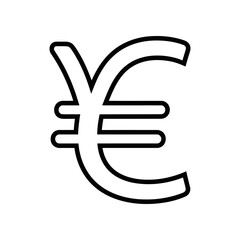 Obraz premium Clean and modern euro currency symbol in minimalist vector design, ideal for finance, business, and economic graphic projects with professional appeal.