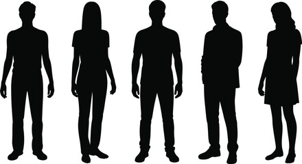 Diverse Group Silhouette Collection