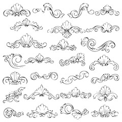 Floral decorative ornaments design elements vector