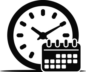 Calendar and Clock Scheduling Icon