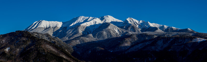 白銀の御嶽山　岐阜県 下呂市 小坂町 御嶽パノラマラインから