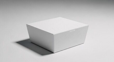 Fototapeta premium White product box mockup isolated on neutral background