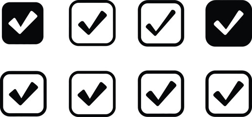 Versatile Checkmark Selection Box Icons