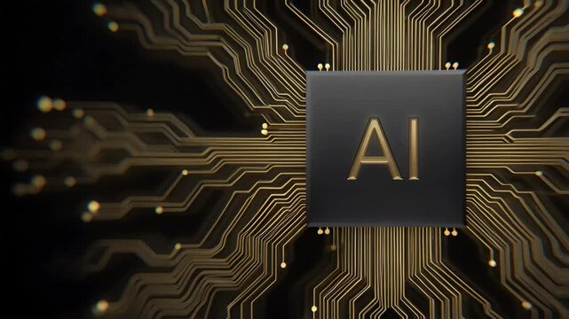 Artificial Intelligence Processor Core Neural Network Electronic Circuitry Advanced Digital Computing Technology Hardware