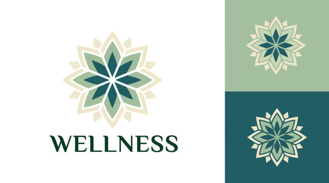 This logo embodies serenity with a floral design, integrating natural elements for a wellness theme, perfectly suited for health and spa-related businesses.