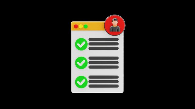 3D Resume List | Alpha Channel